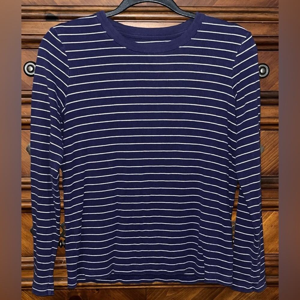 Lands End Women’s Cotton Striped Long Sleeve 18” P2P